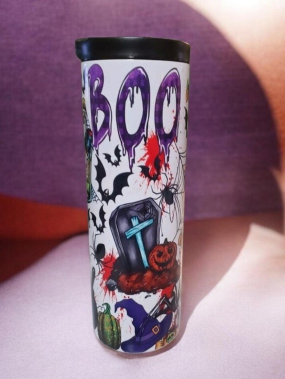 BOO Halloween 20oz Tumbler with duo lids 🎉sale